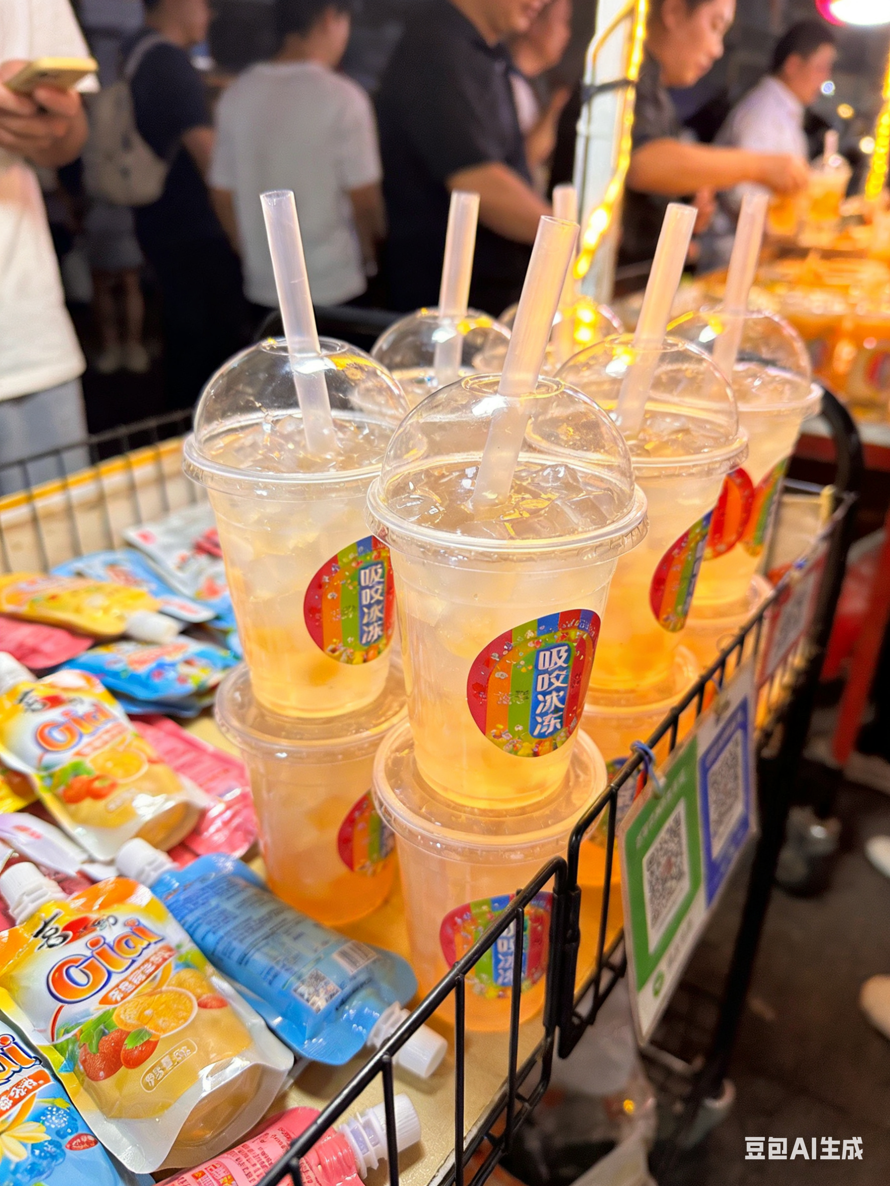 爆火吸吸冻饮品图